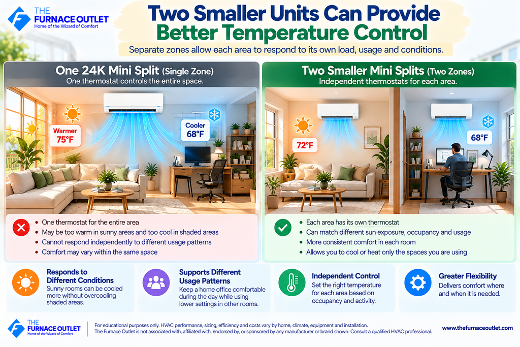 Two Smaller Units Can Provide Better Temperature Control
