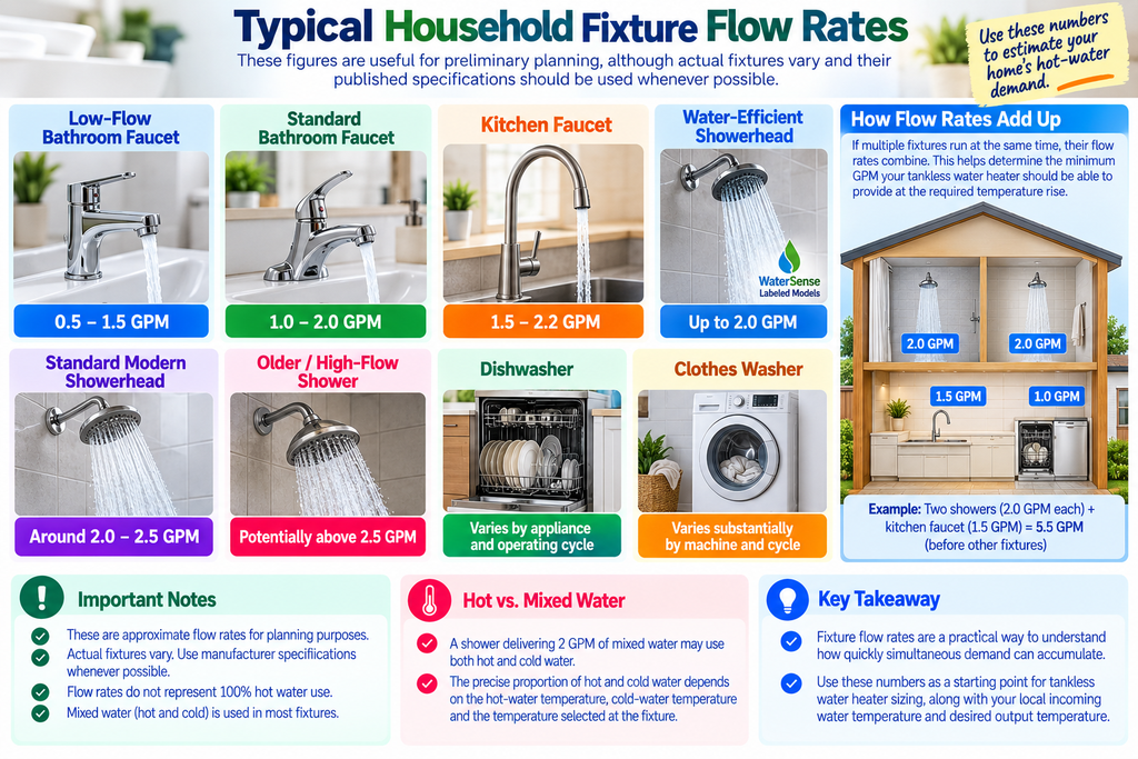 Typical Household Fixture Flow Rates