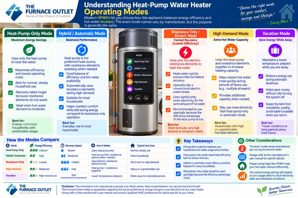 Understanding Heat-Pump Water Heater Operating Modes