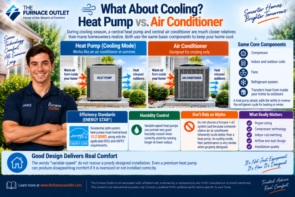 What About Cooling? Heat Pump vs. Air Conditioner