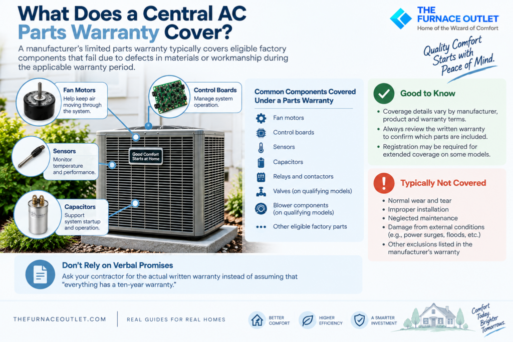 What Does a Central AC Parts Warranty Cover