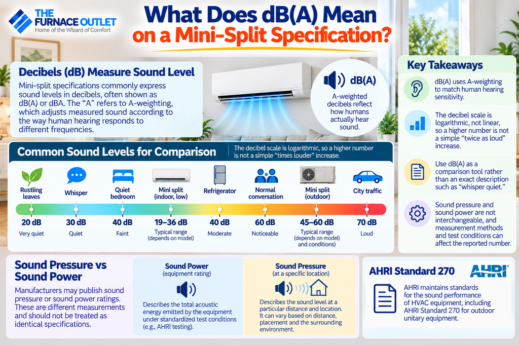 What Does dB(A) Mean on a Mini-Split Specification