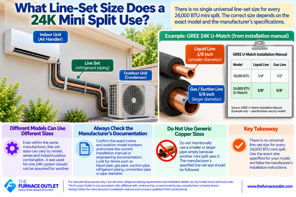 What Line-Set Size Does a 24K Mini Split Use