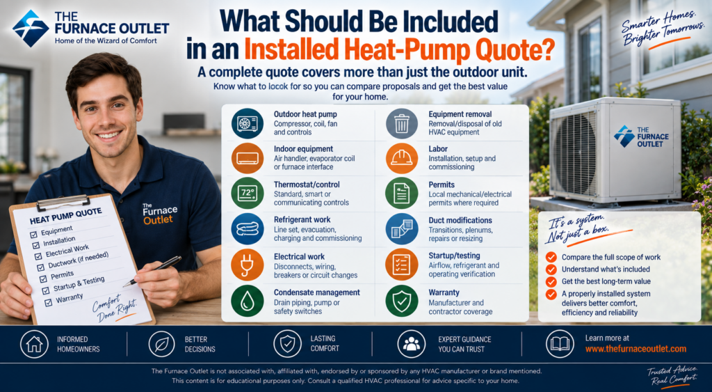 What Should Be Included in an Installed Heat-Pump Quote