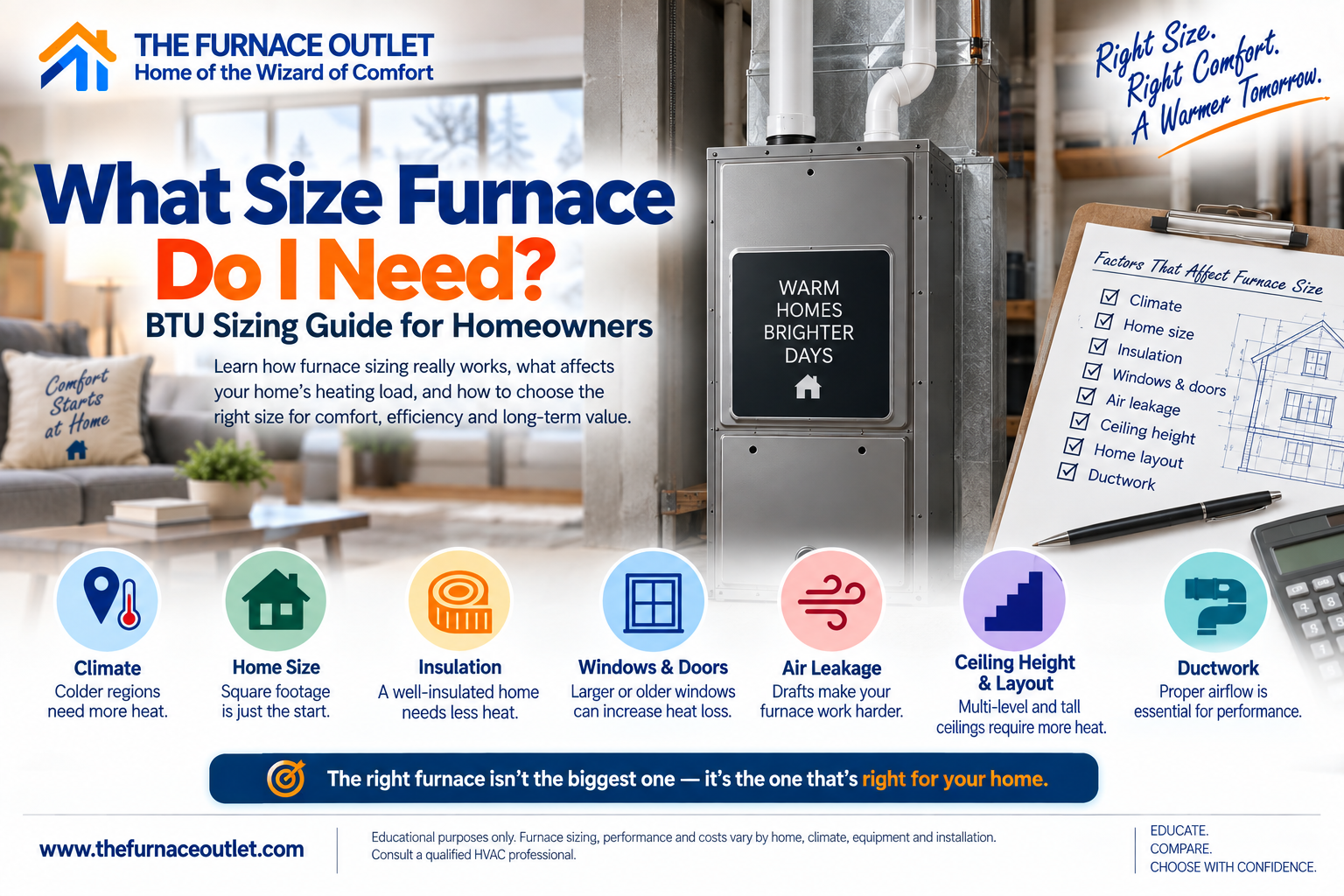 What Size Furnace Do I Need? BTU Sizing Guide for Homeowners