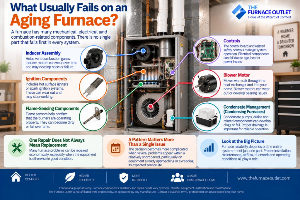 What Usually Fails on an Aging Furnace