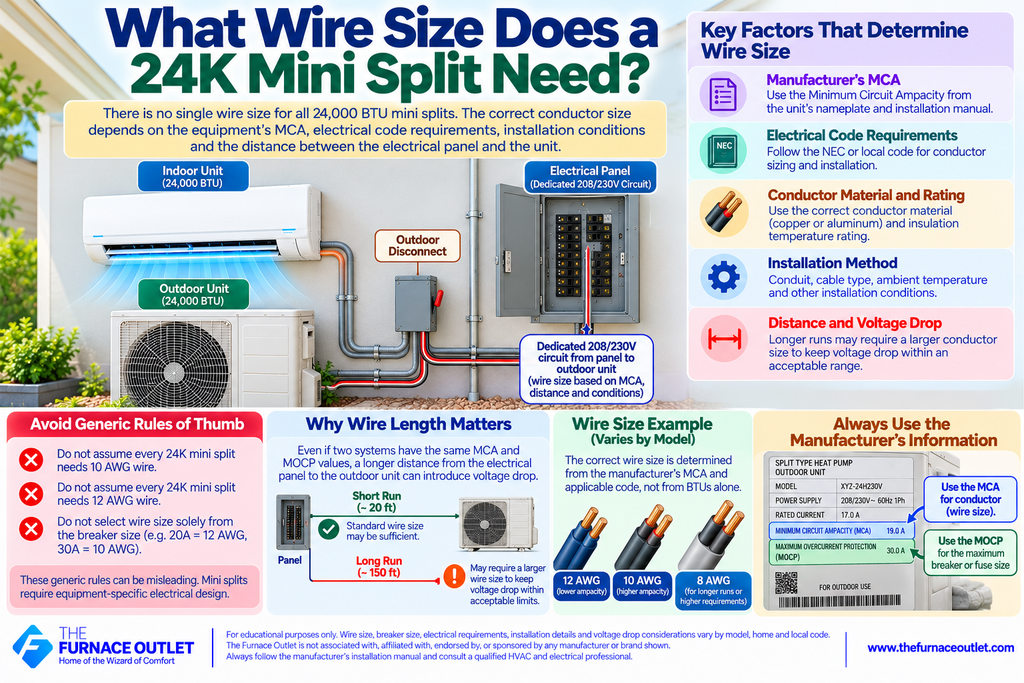 What Wire Size Does a 24K Mini Split Need
