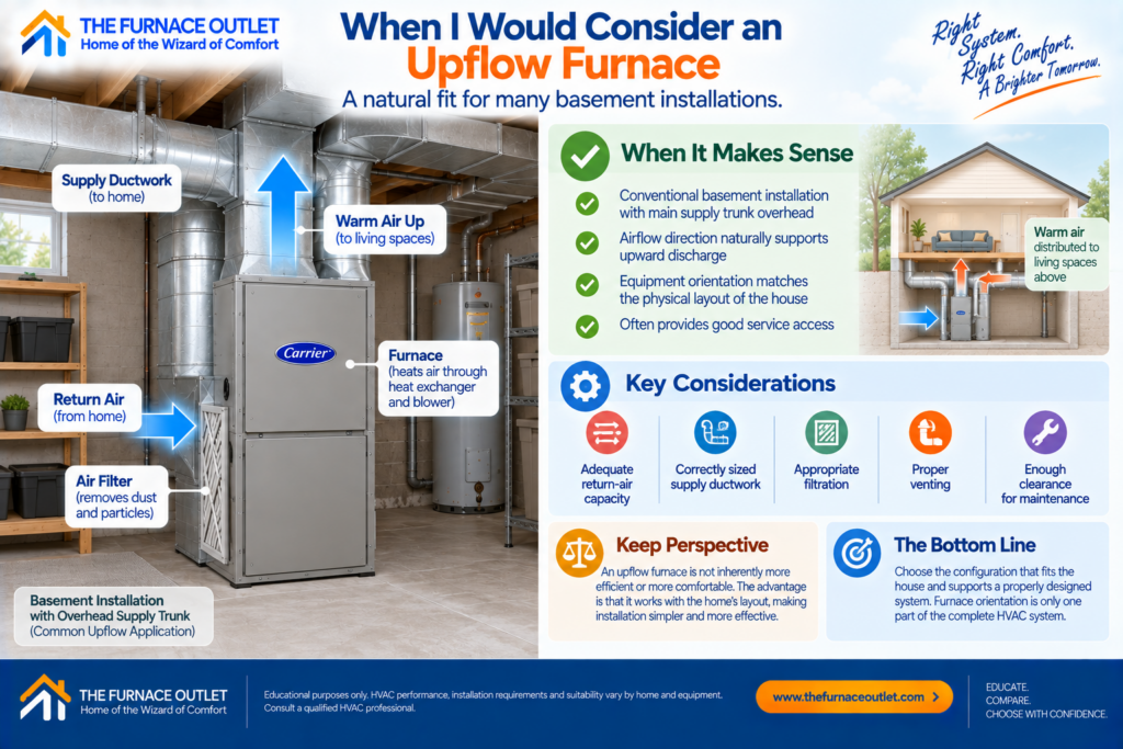 When I Would Consider an Upflow Furnace