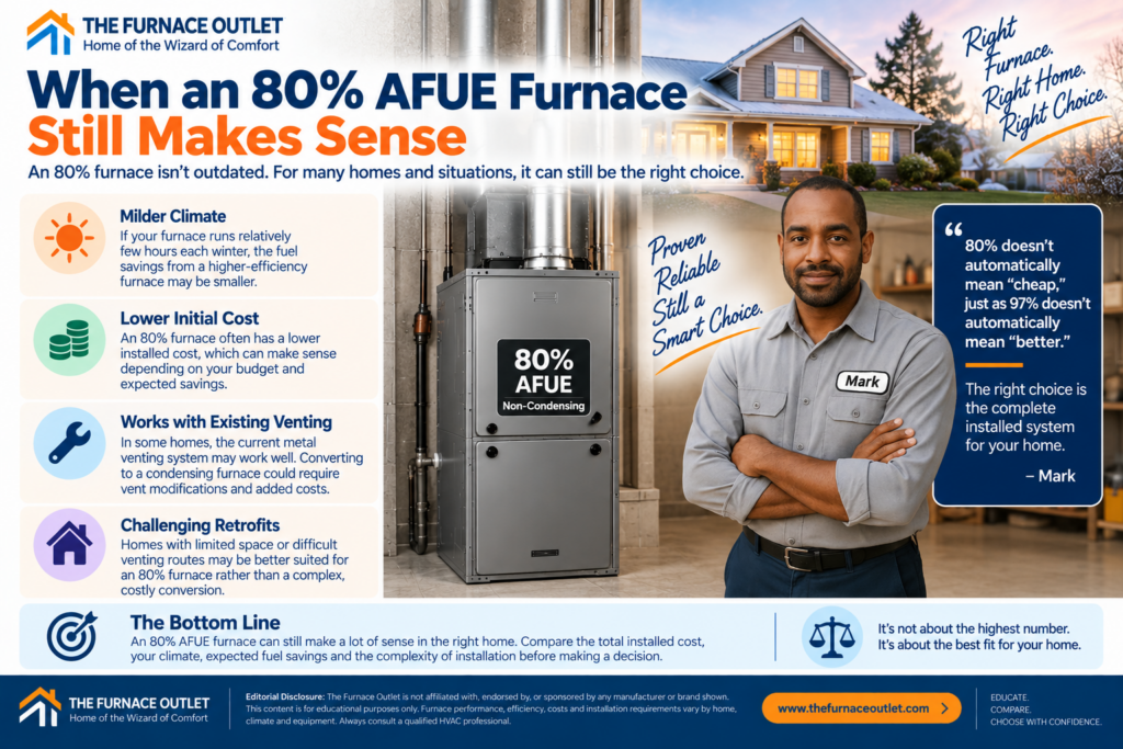 When an 80% AFUE Furnace Still Makes Sense