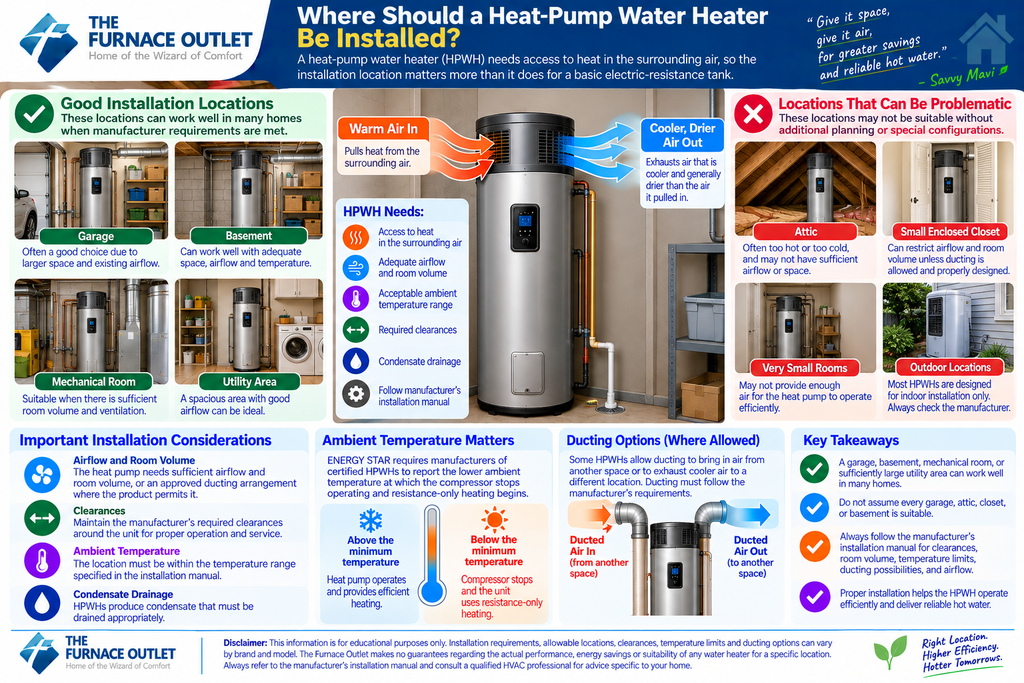 Where Should a Heat-Pump Water Heater Be Installed