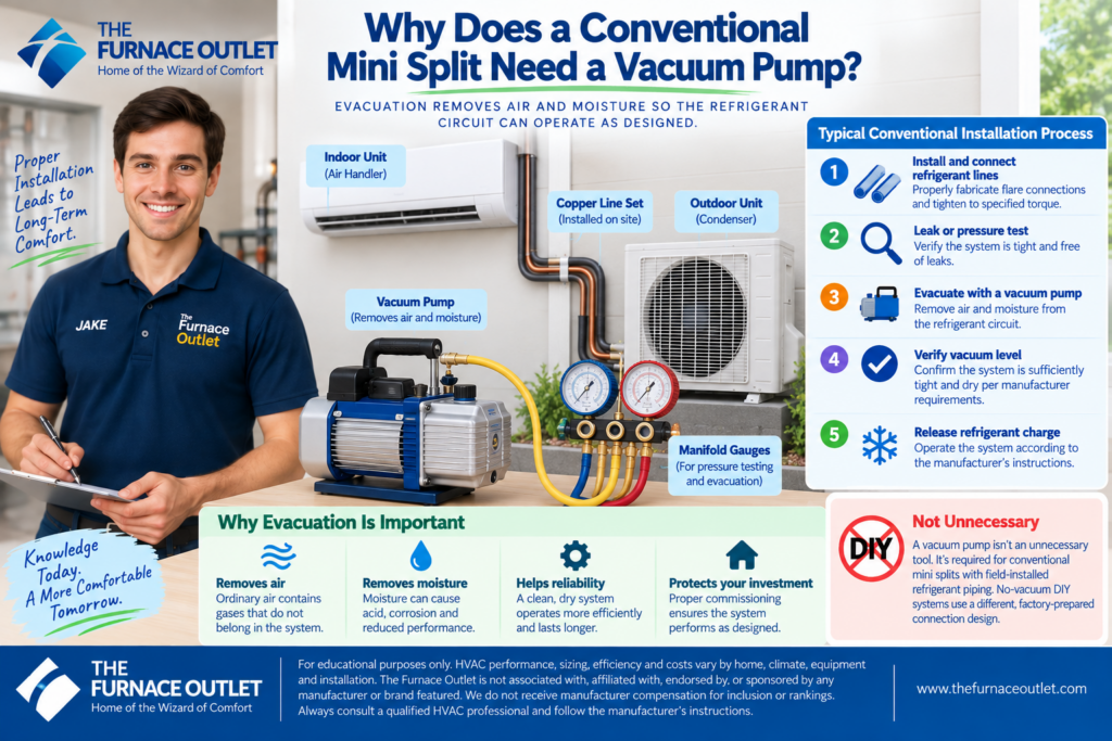Why Does a Conventional Mini Split Need a Vacuum Pump