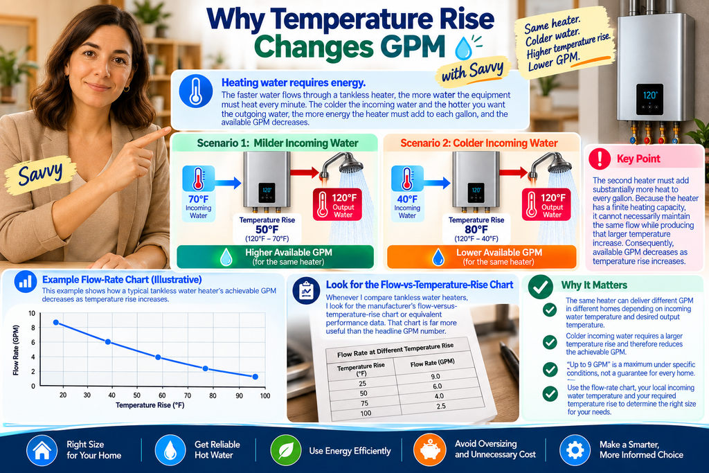 Why Temperature Rise Changes GPM