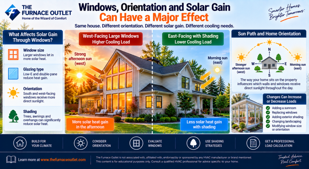 Windows, Orientation and Solar Gain Can Have a Major Effect