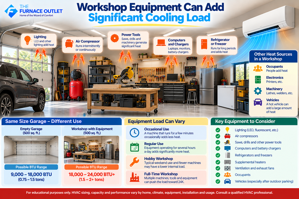 Workshop Equipment Can Add Significant Cooling Load