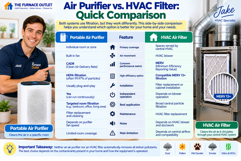 Air Purifier vs. HVAC Filter: Quick Comparison