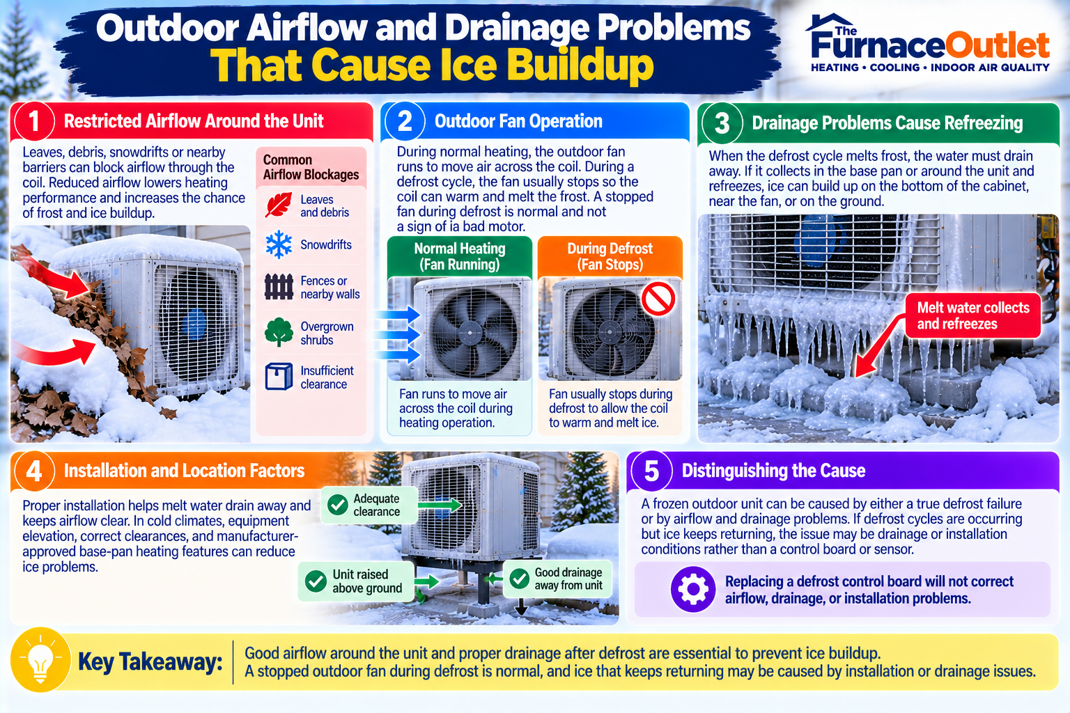 Outdoor Airflow and Drainage Problems That Cause Ice Buildup