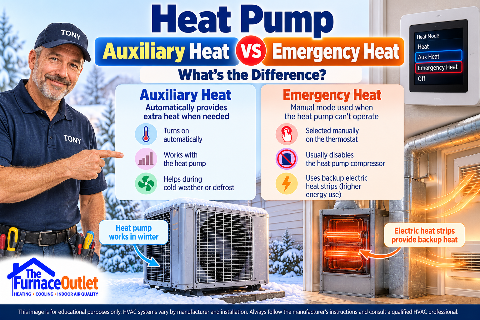 Heat Pump Auxiliary Heat vs Emergency Heat: What's the Difference?