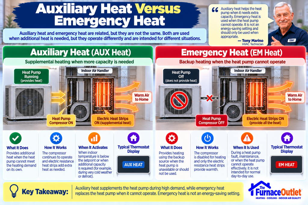 Auxiliary Heat Versus Emergency Heat