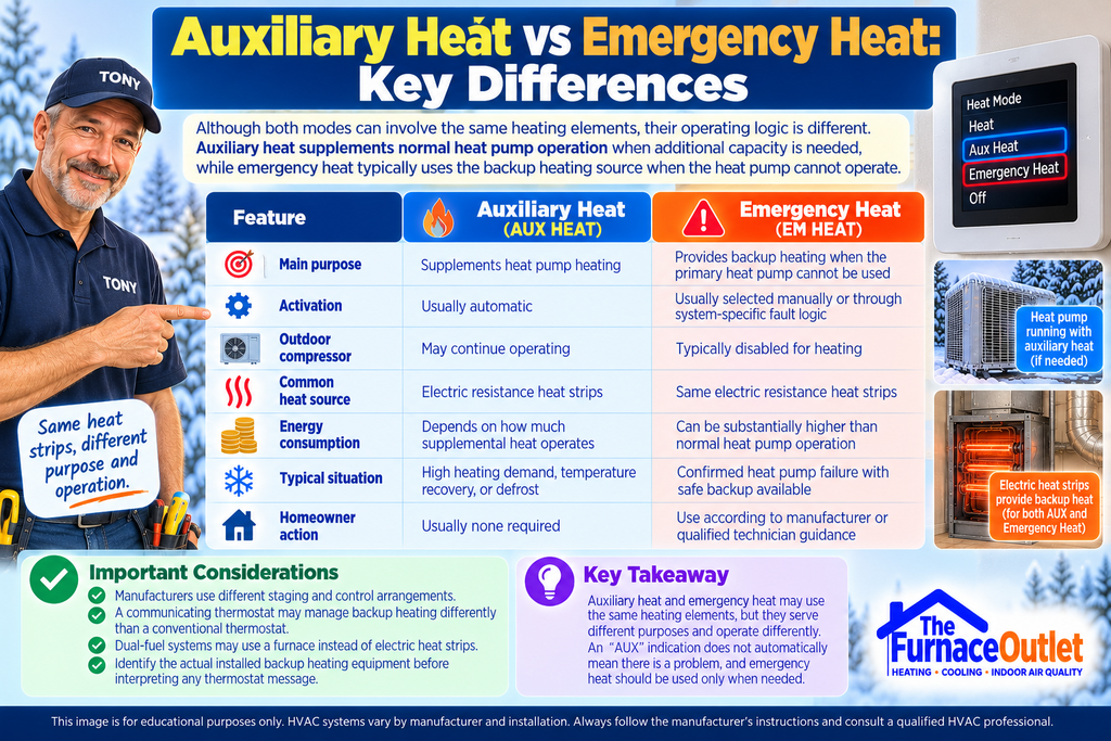 Auxiliary Heat vs Emergency Heat: Key Differences