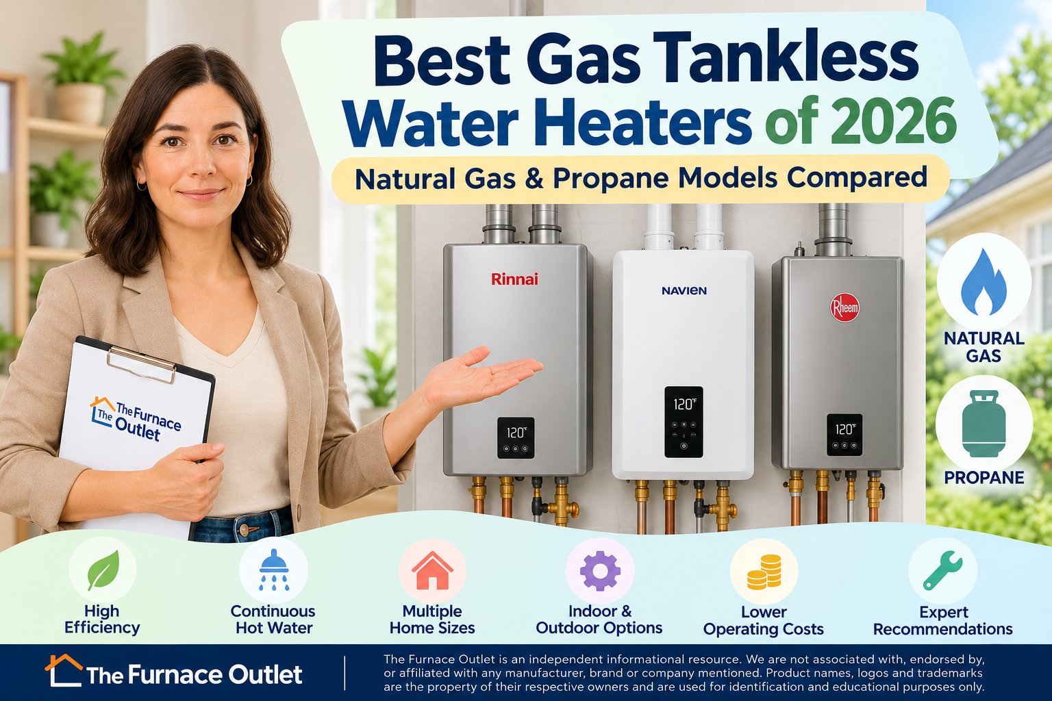 Best Gas Tankless Water Heaters of 2026 Natural Gas & Propane Models Compared