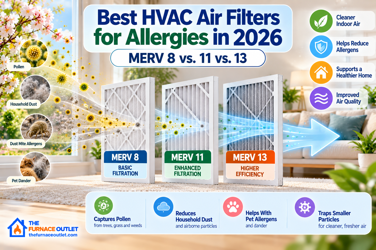 Best HVAC Air Filters for Allergies in 2026: MERV 8 vs. 11 vs. 13
