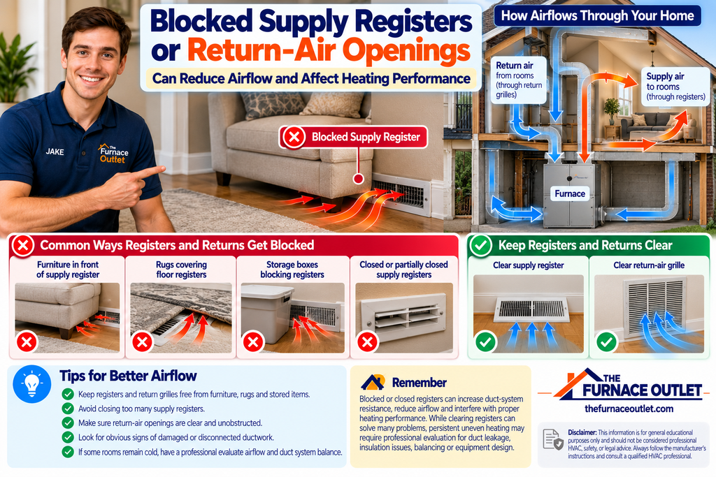 Blocked Supply Registers or Return-Air Openings