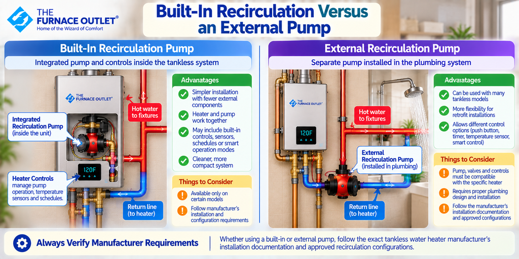 Built-In Recirculation Versus an External Pump