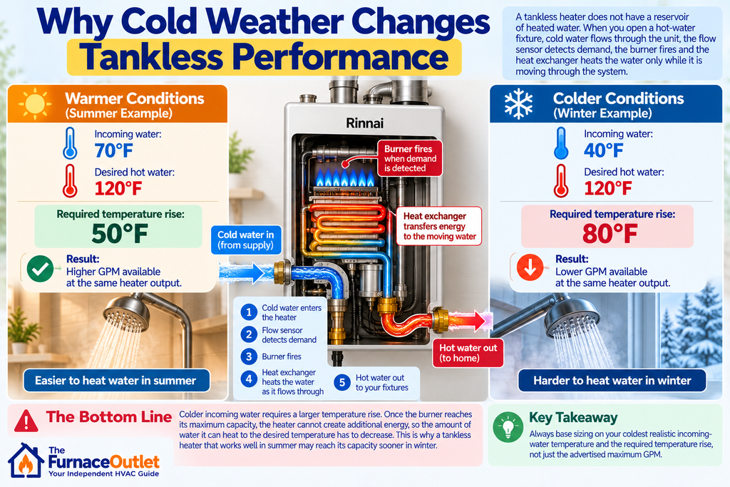 Why Cold Weather Changes Tankless Performance