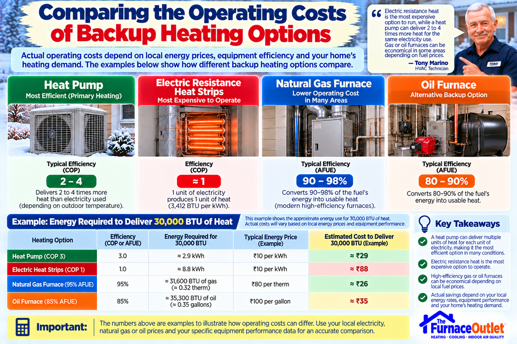 Comparing the Operating Costs of Backup Heating Options