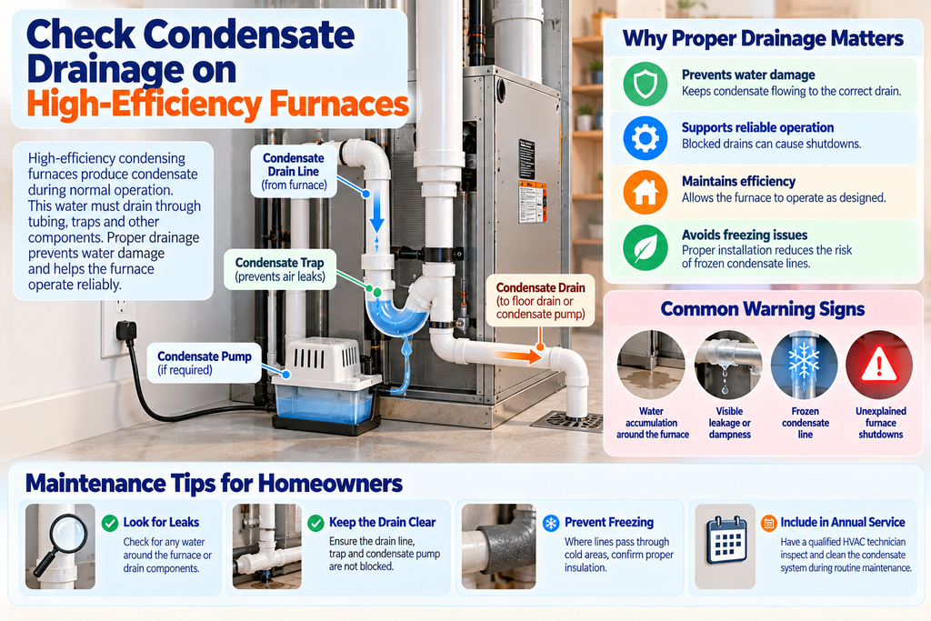 Condensate Drainage on High-Efficiency Furnaces