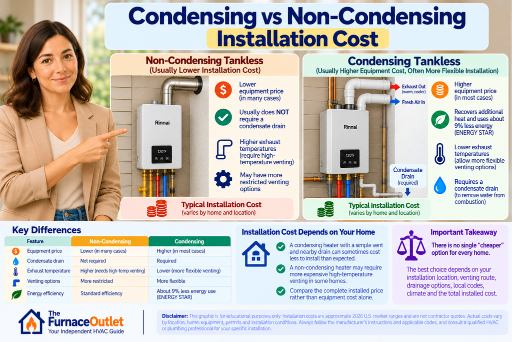 Condensing vs Non-Condensing Installation Cost