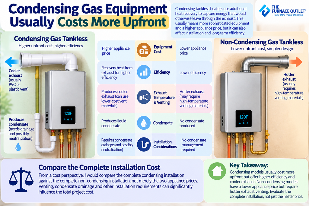 Condensing Gas Equipment Usually Costs More Upfront