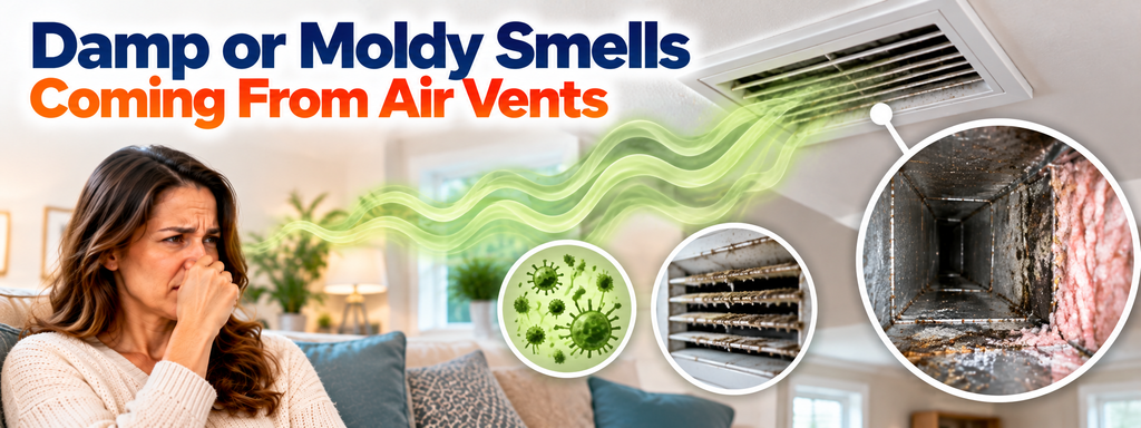 Damp or Moldy Smells Coming From Air Vents