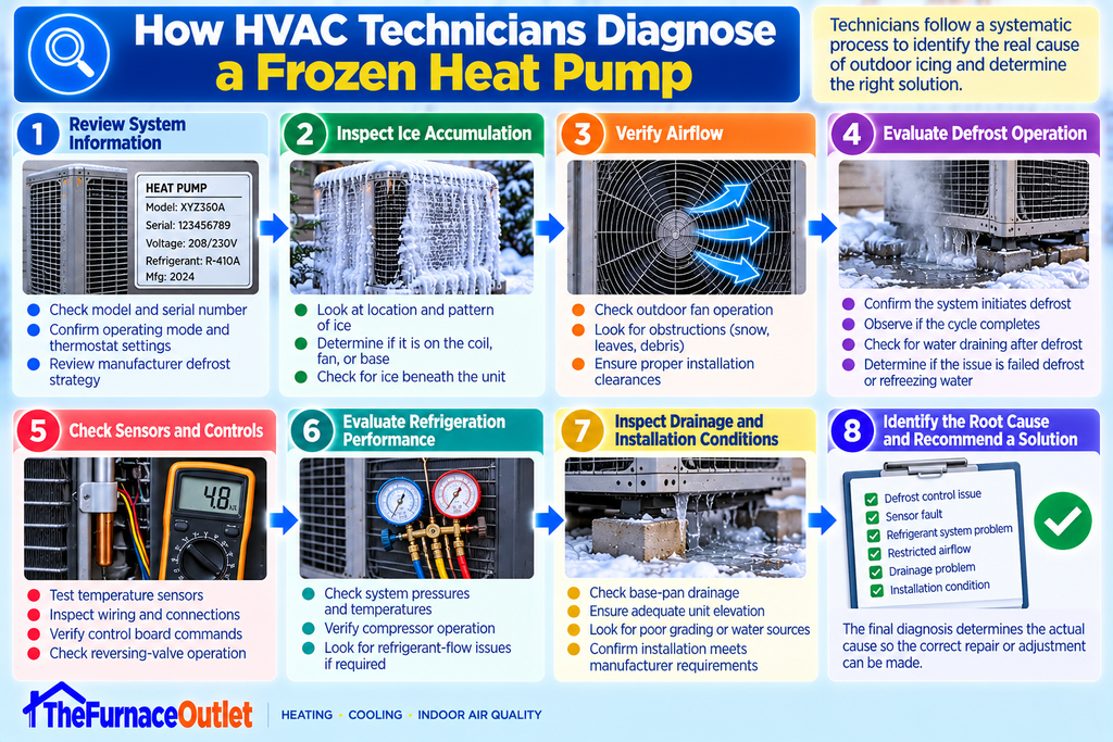 How HVAC Technicians Diagnose a Frozen Heat Pump