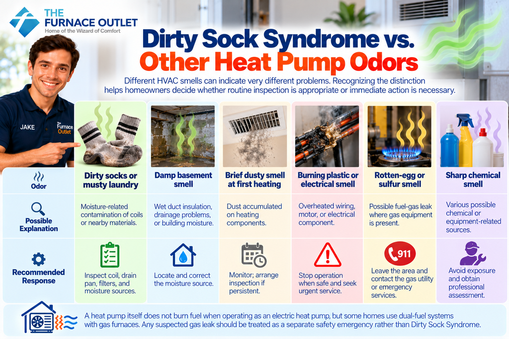 Dirty Sock Syndrome vs. Other Heat Pump Odors