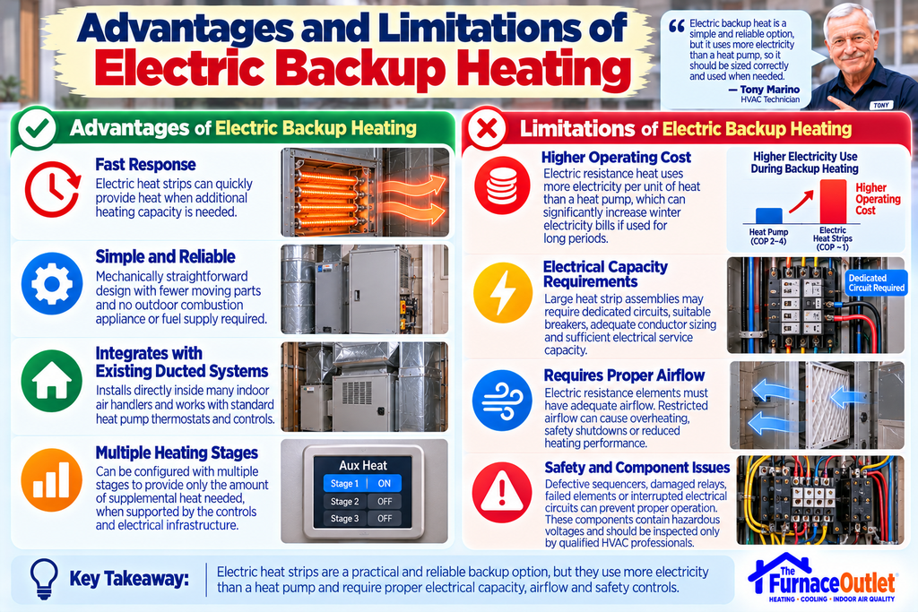 Advantages and Limitations of Electric Backup Heating