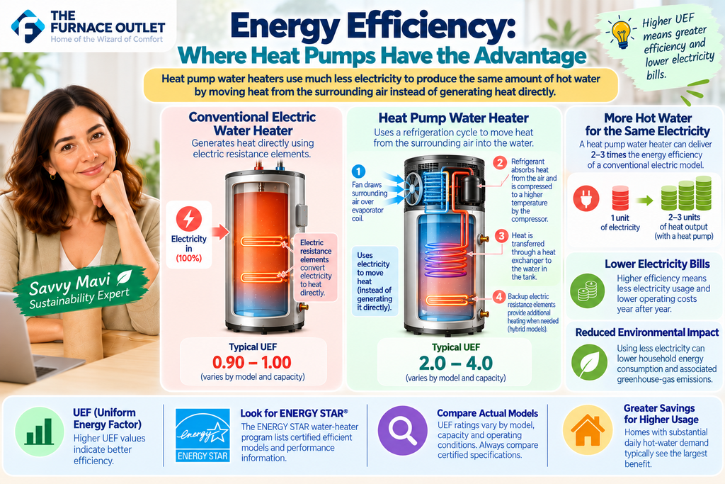 Energy Efficiency Where Heat Pumps Have the Advantage