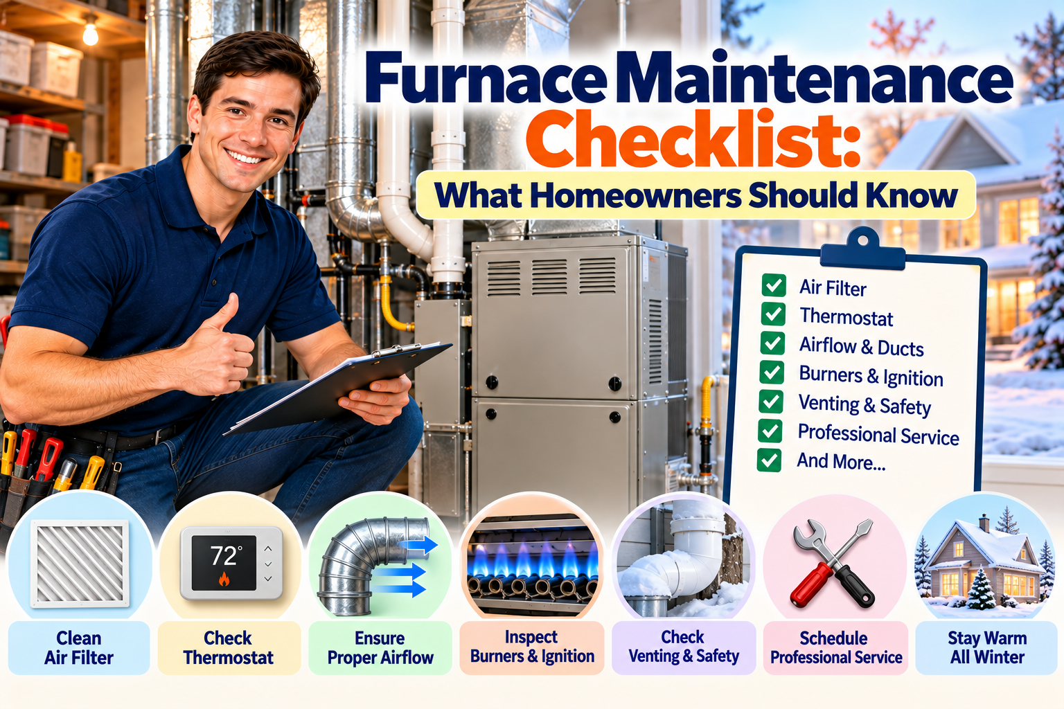 Furnace Maintenance Checklist: What Homeowners Should Know