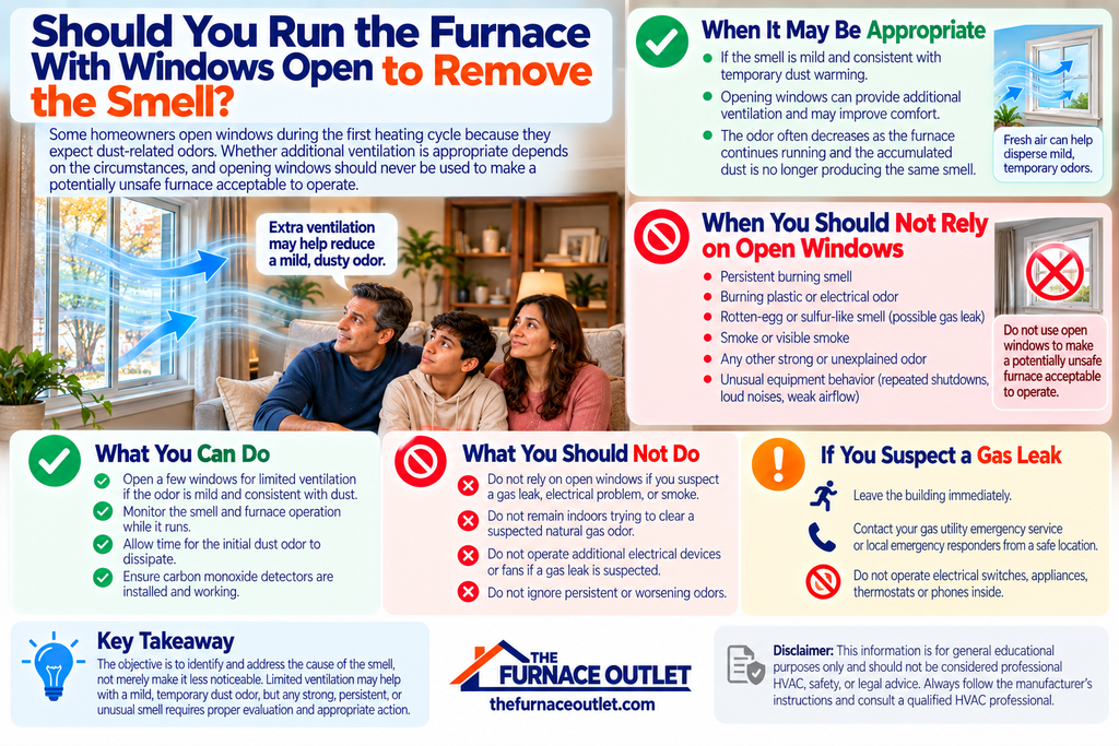 Should You Run the Furnace With Windows Open to Remove the Smell?