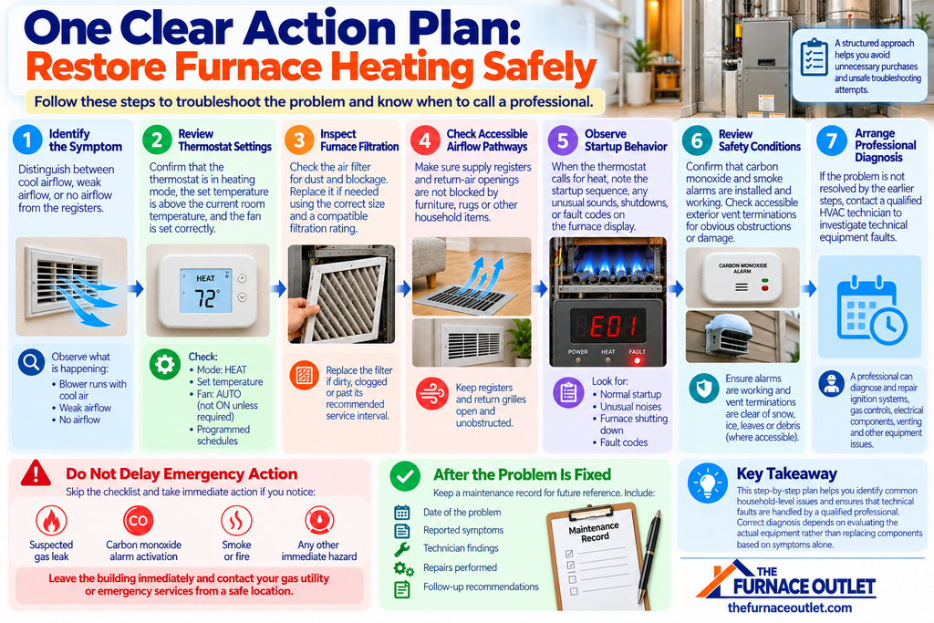 One Clear Action Plan: Restore Furnace Heating Safely
