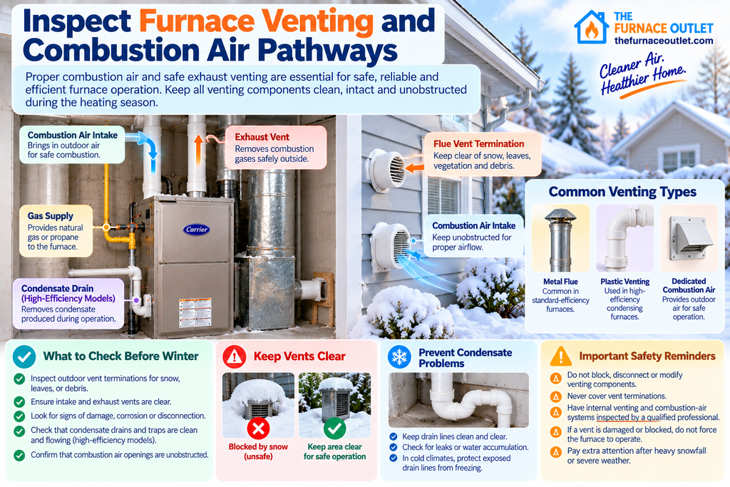 Inspect Furnace Venting and Combustion Air Pathways