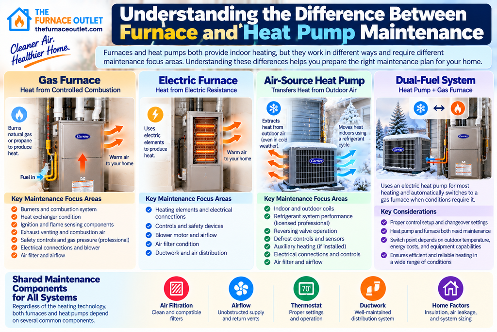 Understanding the Difference Between Furnace and Heat Pump Maintenance