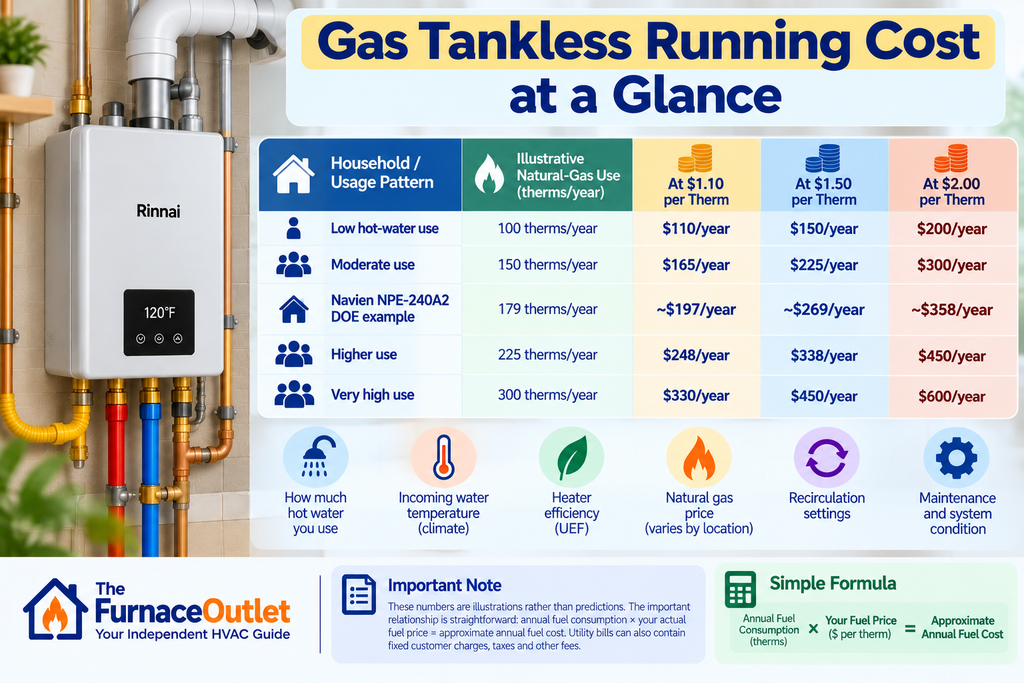 Gas Tankless Running Cost at a Glance