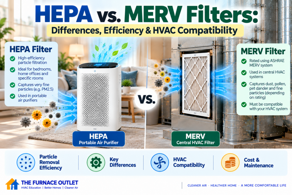 HEPA vs. MERV Filters: Differences, Efficiency & HVAC Compatibility