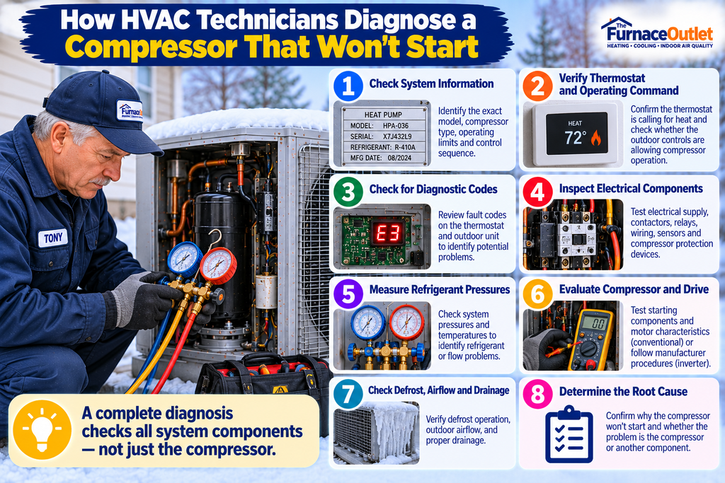 How HVAC Technicians Diagnose a Compressor That Won't Start
