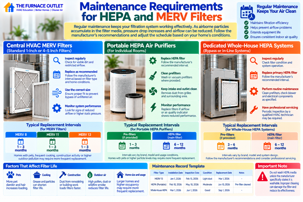 Maintenance Requirements for HEPA and MERV Filters