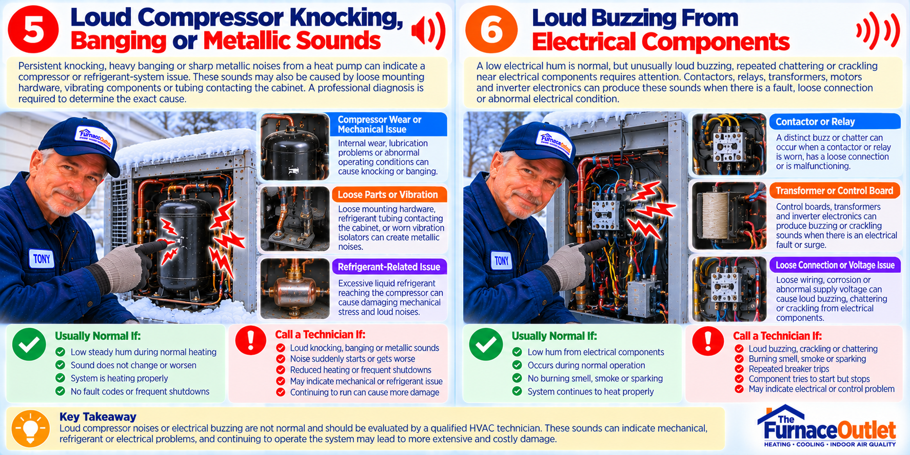 Loud Compressor Knocking, Banging or Metallic Sounds