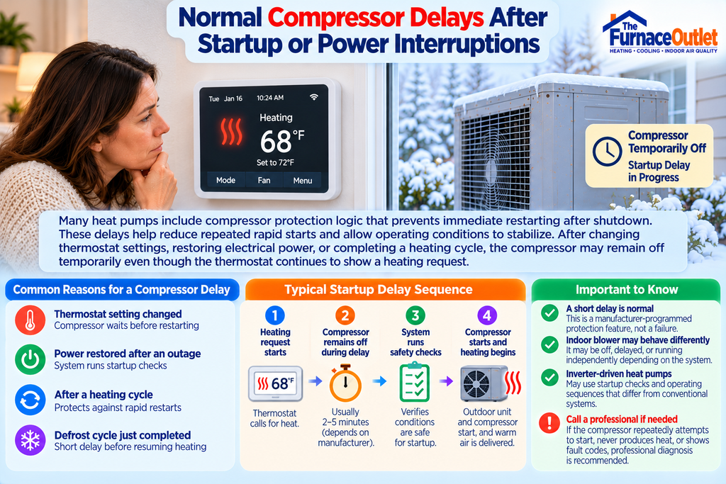 Normal Compressor Delays After Startup or Power Interruptions