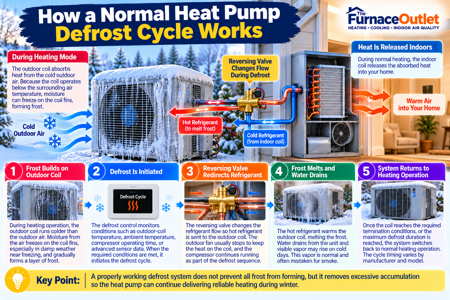 How a Normal Heat Pump Defrost Cycle Works