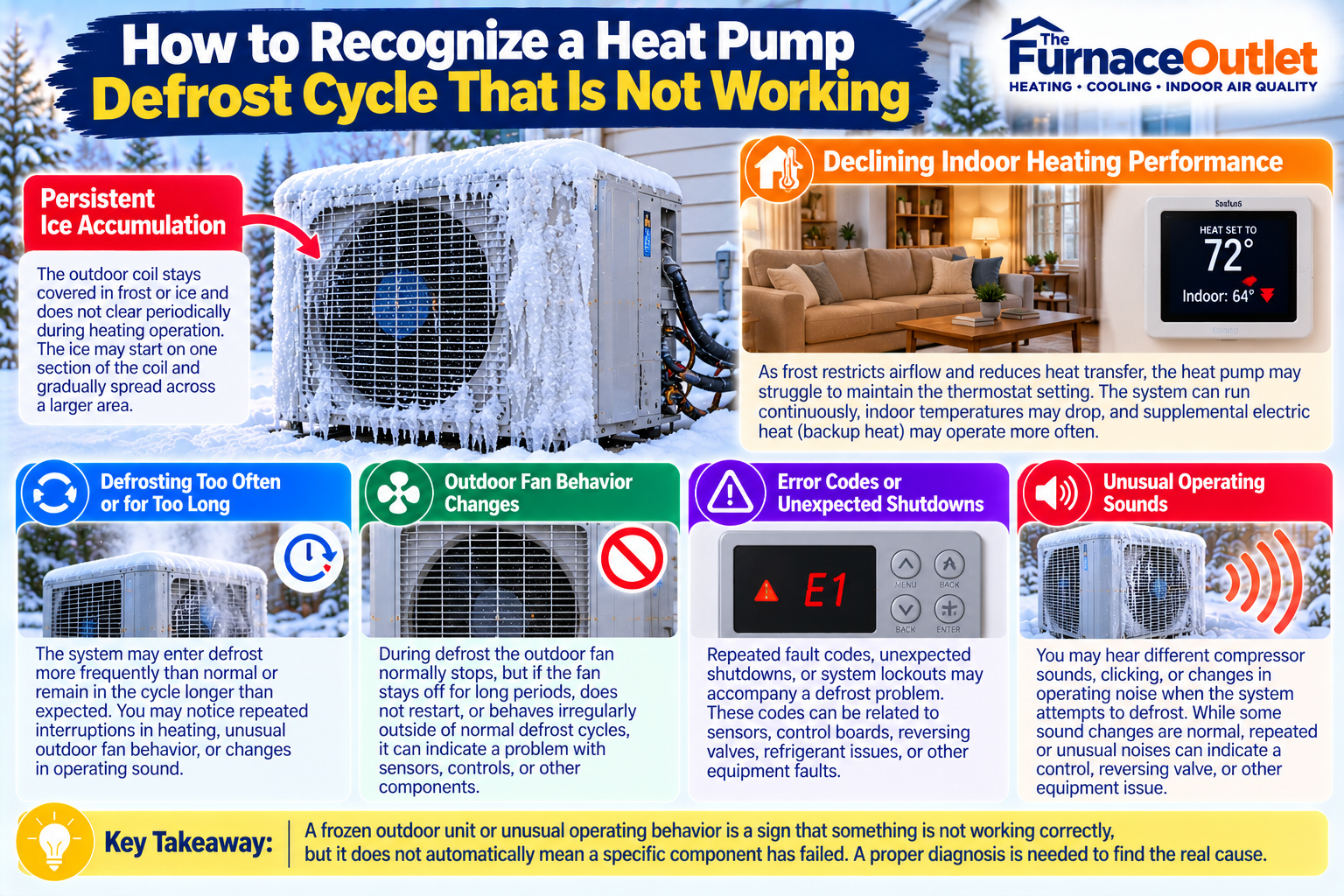 How to Recognize a Heat Pump Defrost Cycle That Is Not Working